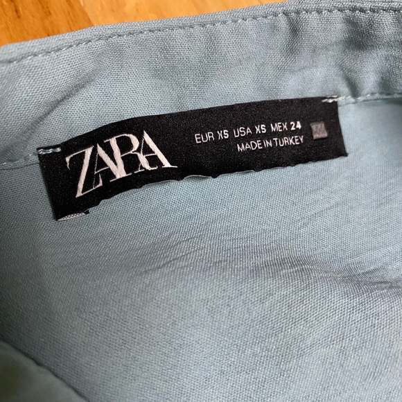 ZARA hi-lo elastic waistline faux wrap top dress - Picture 6 of 9